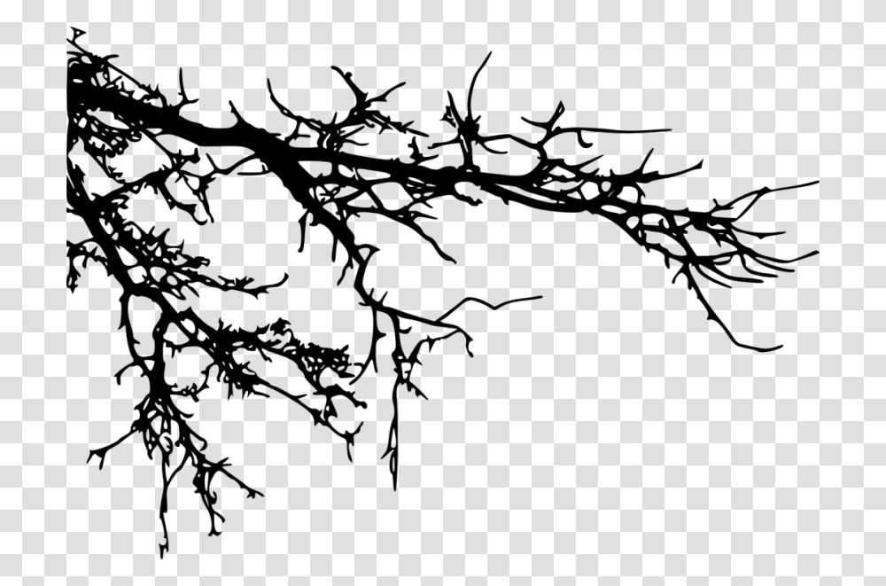 Tree Branch Clipart Black And White Tree Branches Silhouette, Green, Plant, Leaf, Nature Transparent Png