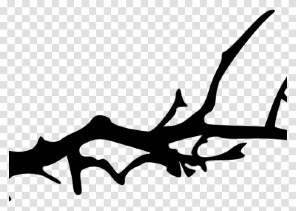 Tree Branch Silhouette Black And White Branch Clip Art, Gray, World Of Warcraft Transparent Png