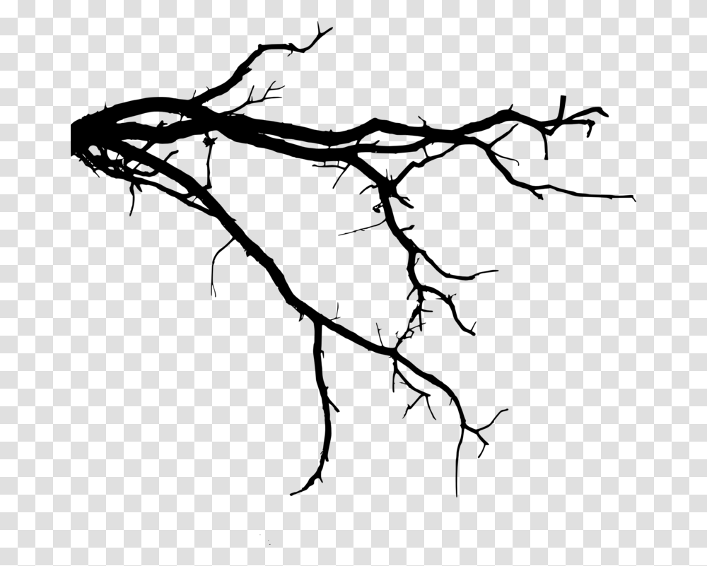 Tree Branch Silhouette, Gray, World Of Warcraft Transparent Png