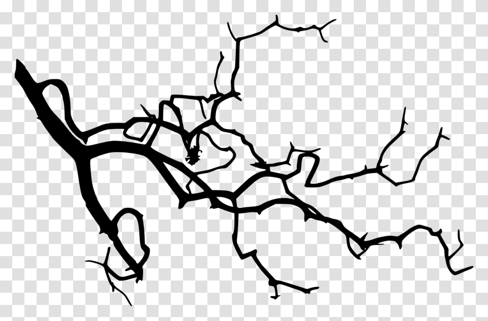 Tree Branches Silhouette, Stencil, Drawing, Sketch Transparent Png