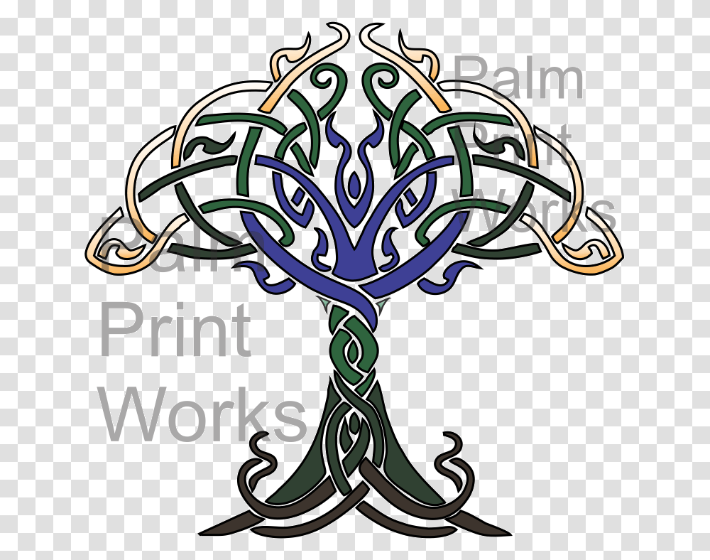 Tree Celtic Shield Knot Stencil Celtic Tree Of Life, Plant, Cross, Vegetable Transparent Png