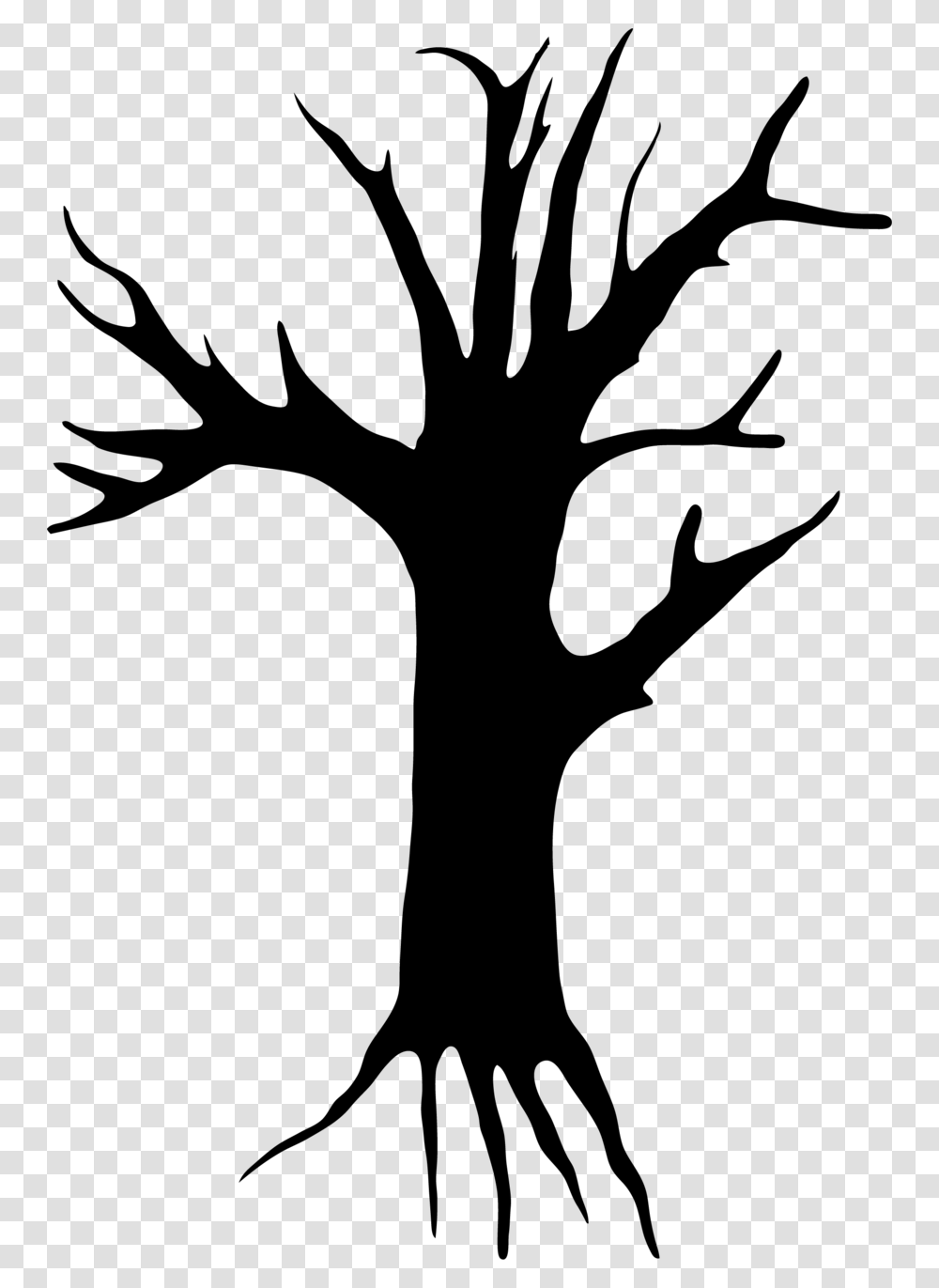 Tree Clip Art Scary Tree Clipart, Gray, World Of Warcraft Transparent Png