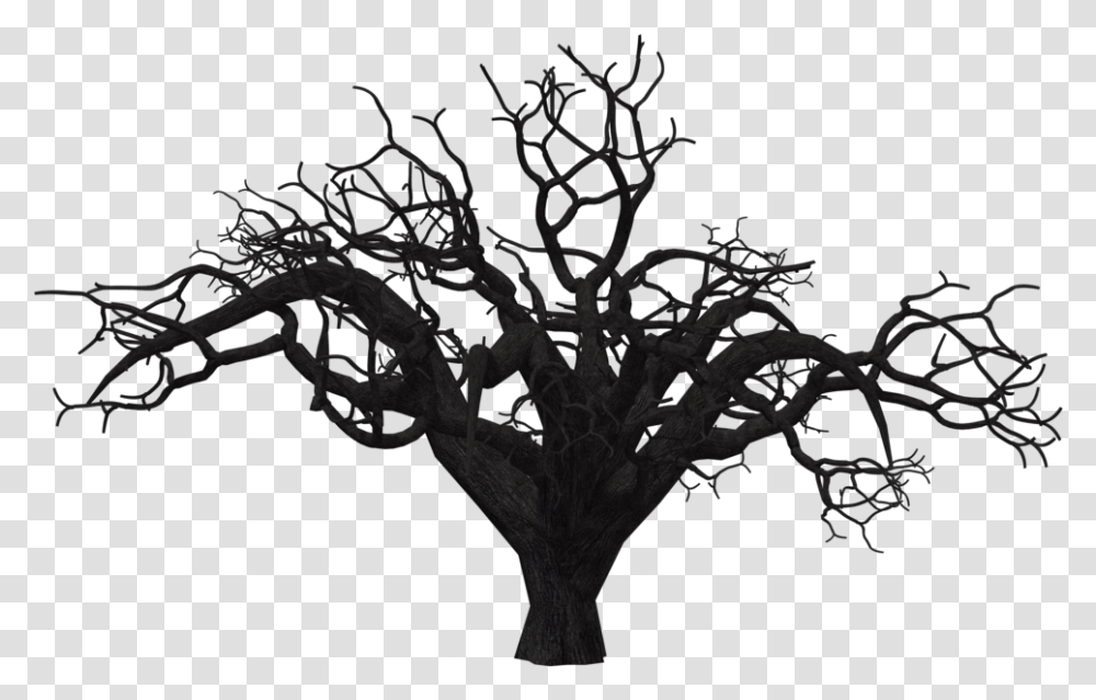 Tree Clipart Vector Stock Scary Tree Background, Nature, Outdoors, Night, Plant Transparent Png