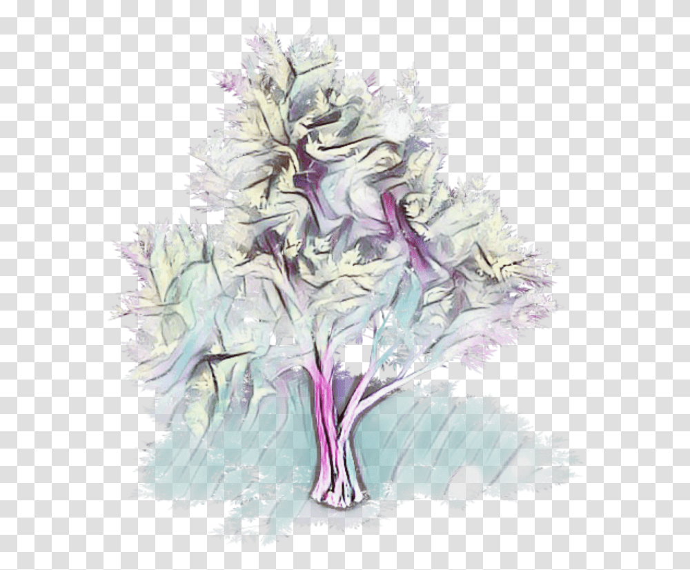 Tree Colorful Splash Coloring Illustration, Plant, Painting, Purple Transparent Png