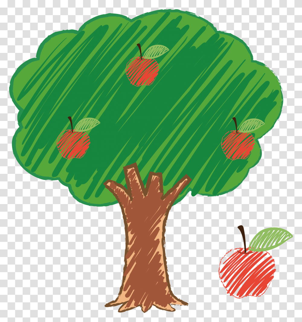 Tree Drawing Apple Tree For Drawing, Plant, Vegetable, Food, Produce Transparent Png