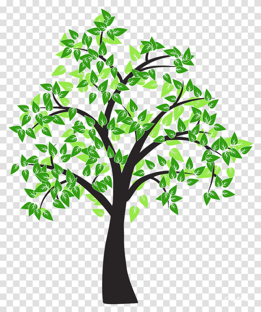 Tree Drawing Cottonwood Leaf Tree Vector Download Background Tree Vector, Plant, Green, Vegetation, Tree Trunk Transparent Png