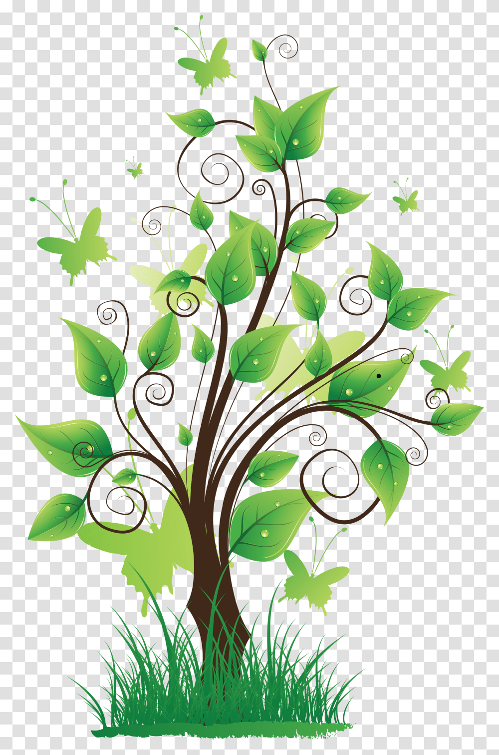 Tree Drawing, Floral Design, Pattern Transparent Png