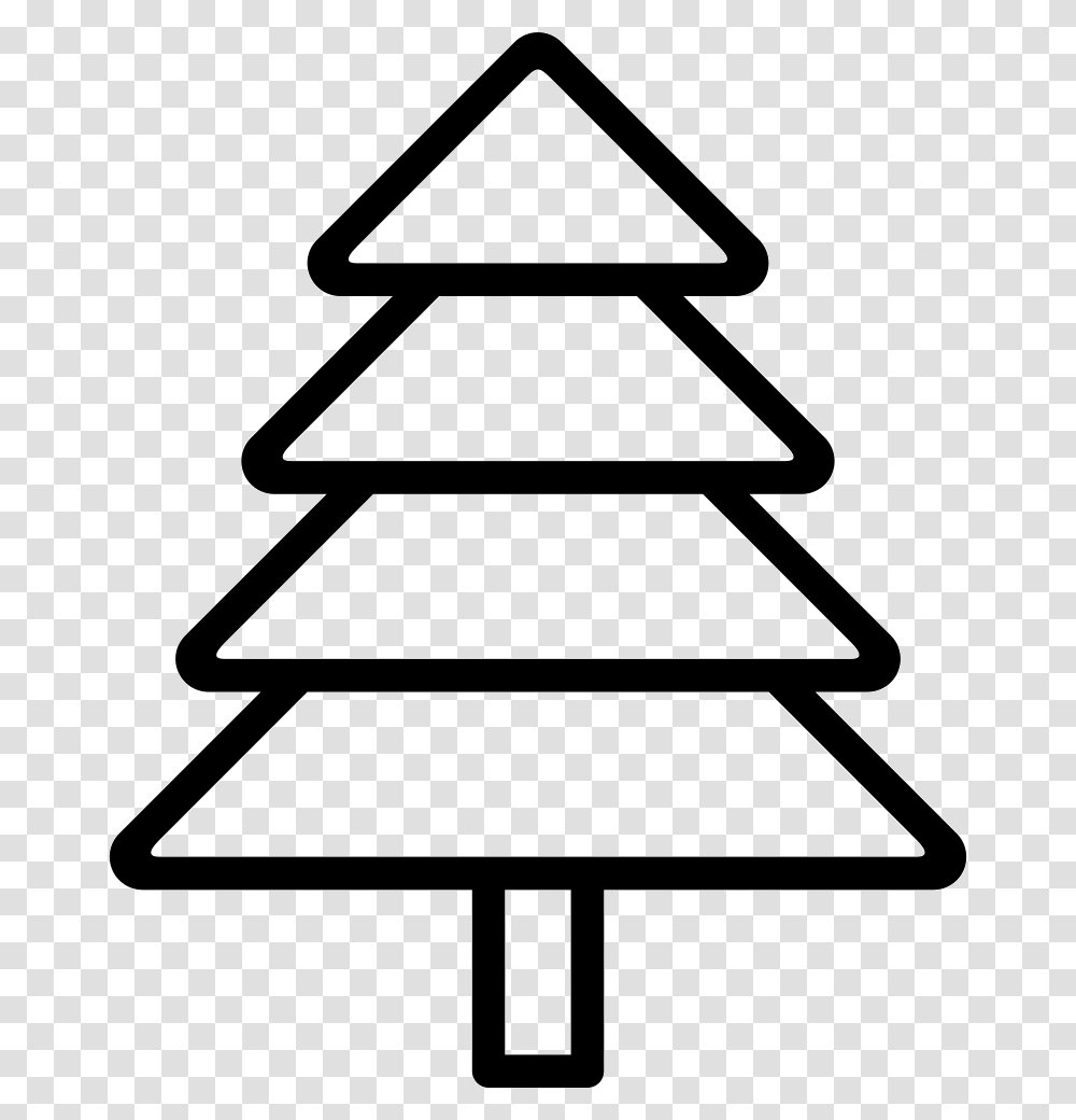 Tree Evergreen Christmas Tree Icon, Silhouette, Triangle, Stencil Transparent Png