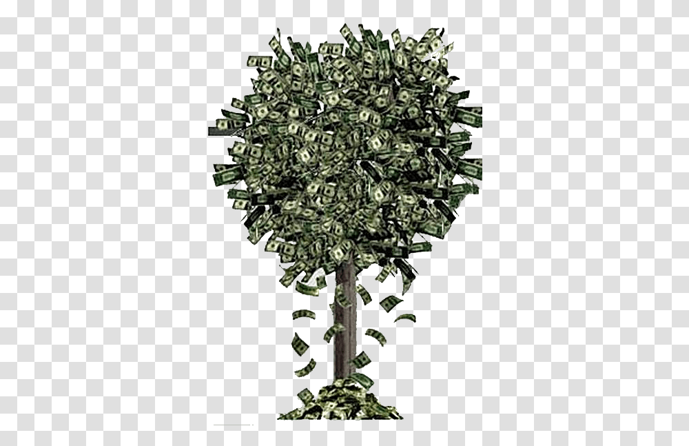 Tree Falling Money Tree Full Of Money, Dollar, Cross, Symbol Transparent Png