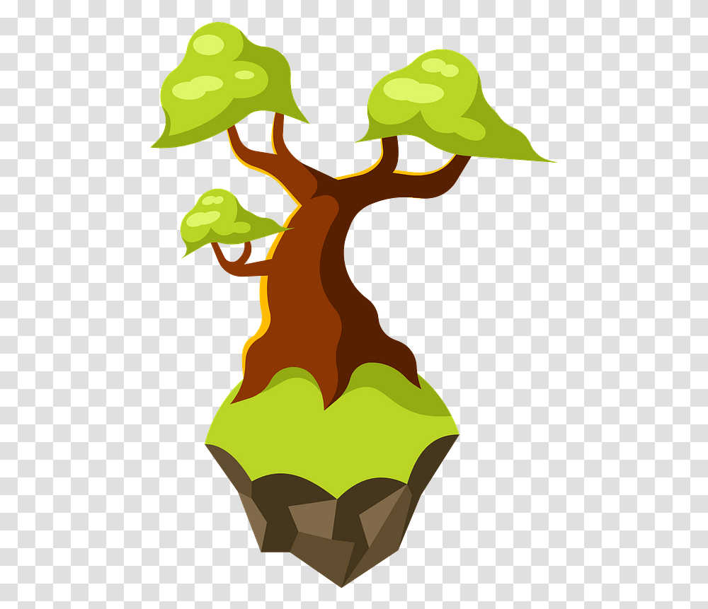 Tree Flying Island Clipart Clip Art, Plant, Vegetation, Outdoors, Nature Transparent Png