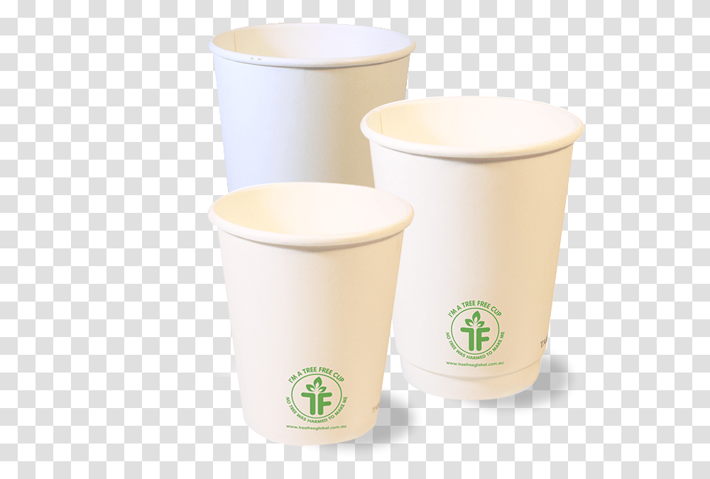 Tree Free Double Wall Coffee Cups Cup, Milk, Beverage, Drink, Shaker Transparent Png