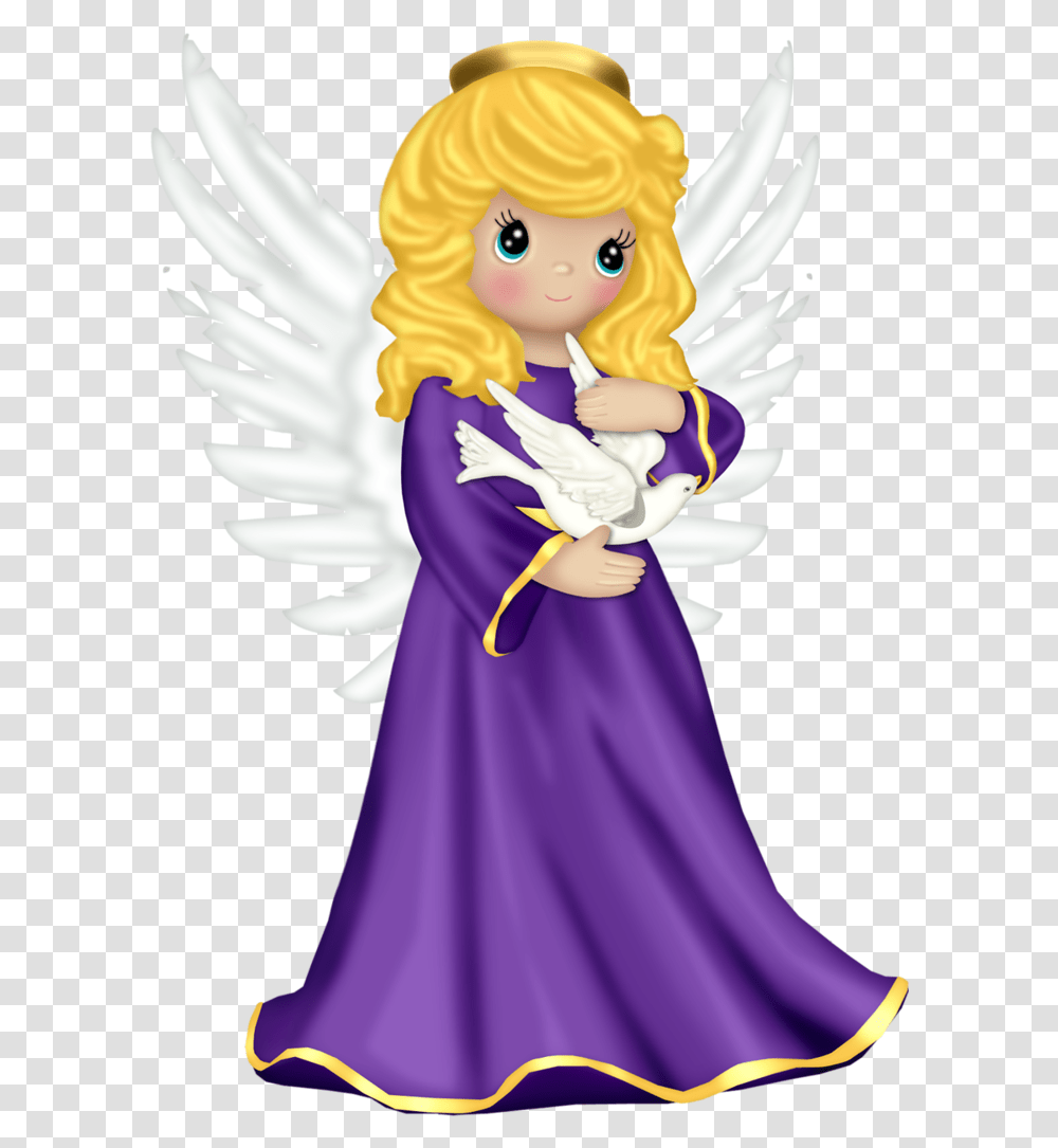 Tree Full Of Angels Angelspng Cute Clipart Angel, Archangel, Doll, Toy, Person Transparent Png