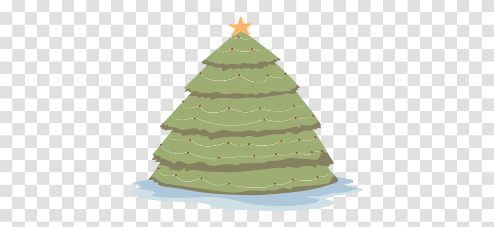Tree Garland Star Flat & Svg Vector File Christmas Tree, Plant, Birthday Cake, Dessert, Food Transparent Png