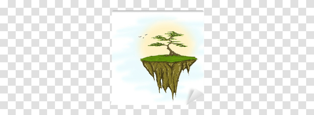 Tree Growing We Live To Change Vector Floating Island Black, Plant, Root, Bird, Animal Transparent Png