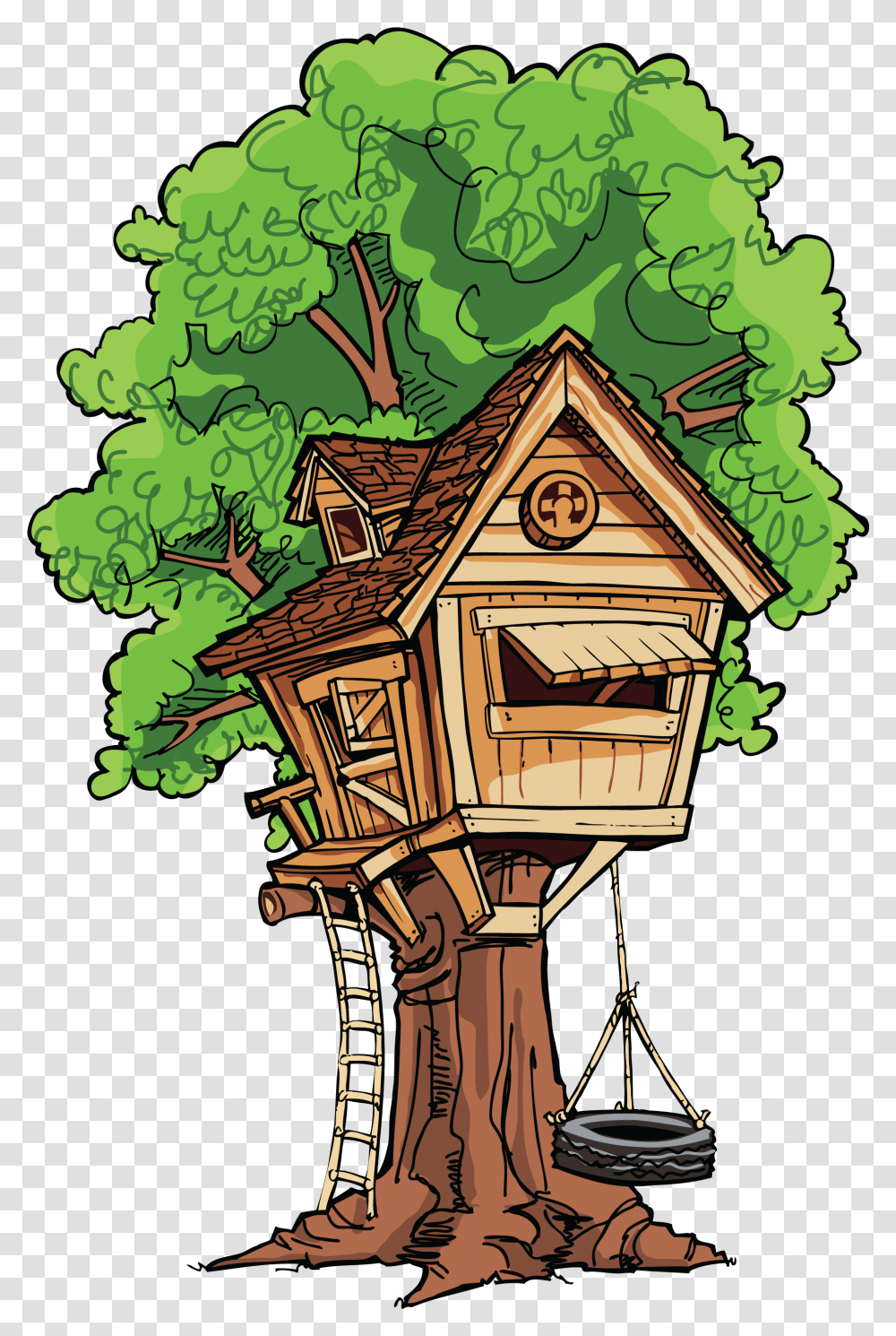 Tree House 1 Image Magic Tree House Treehouse, Housing, Building, Cabin, Clock Tower Transparent Png
