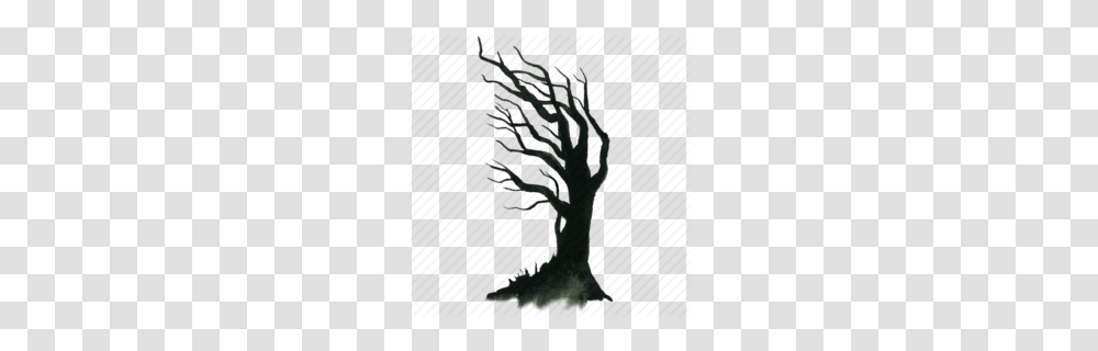 Tree House Black Clipart, Nature, Outdoors, Land, Painting Transparent Png