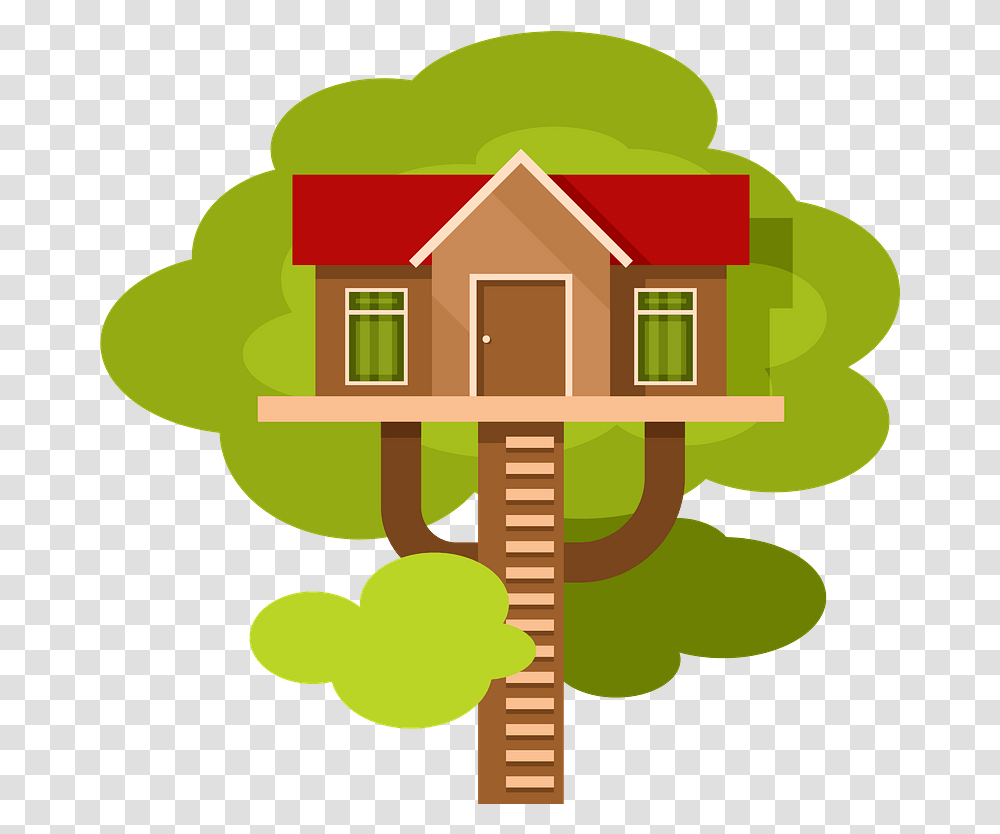 Tree House Clipart Tree House Clipart, Vegetation, Plant, Urban, Text Transparent Png