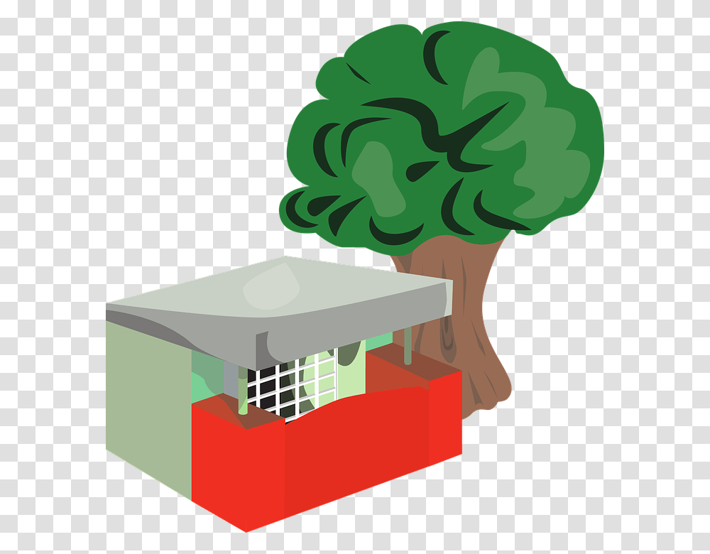 Tree House Shack Building Home Cartoon, Electronics, Hardware, Vegetation, Plant Transparent Png