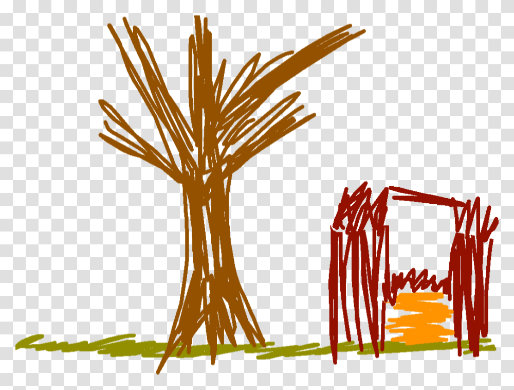 Tree House Tire Swing Tynker Illustration, Plant, Root, Grass Transparent Png