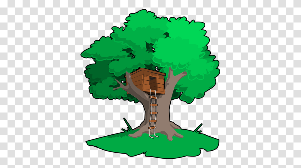 Tree House Vector Illustration, Plant, Leaf Transparent Png