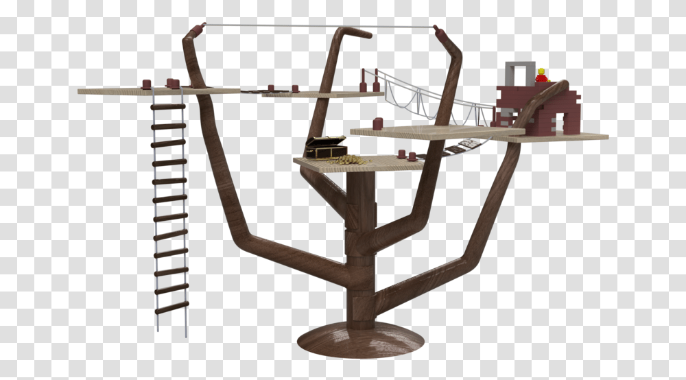 Tree House With All Things Machine, Vehicle, Transportation, Carriage, Utility Pole Transparent Png