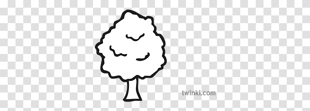 Tree Icon Black And White Illustration Twinkl Language, Stencil, Face Transparent Png