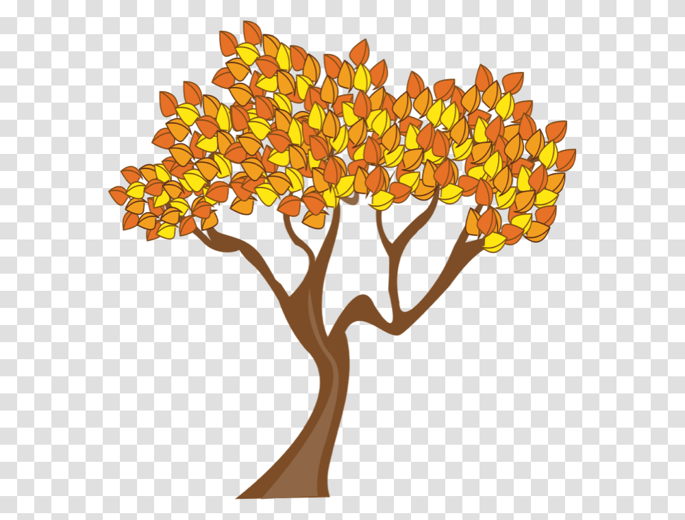 Tree In Autumn Clipart, Lamp, Plant, Flower, Pollen Transparent Png