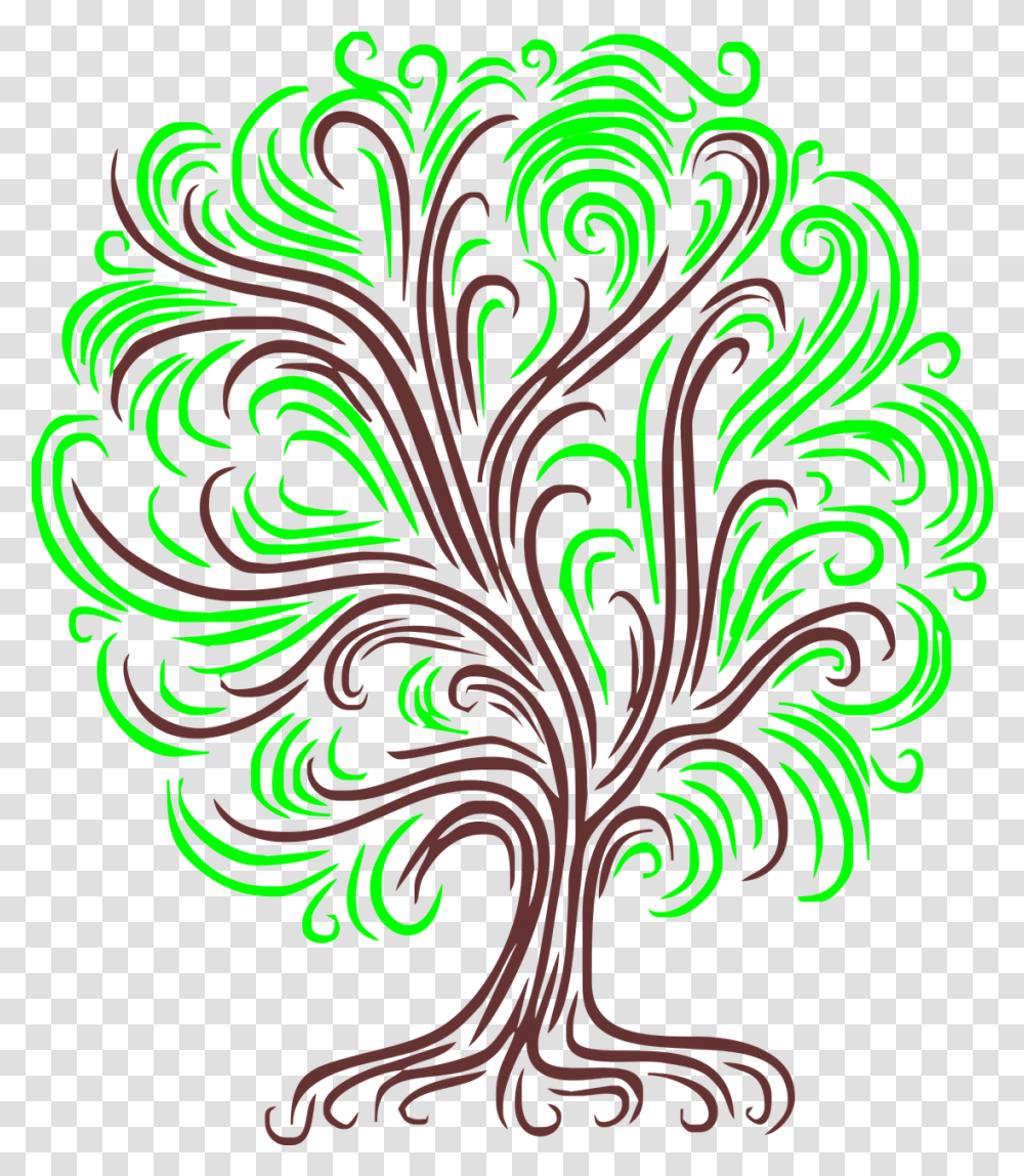 Tree Line Art Branches Imagen De Linea En Arte, Pattern, Ornament, Fractal, Graphics Transparent Png