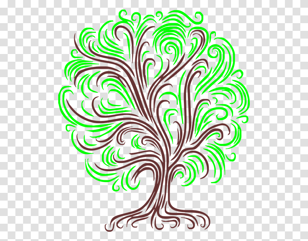 Tree Line Art Branches Lineas Pngs Decorativos, Pattern, Fractal, Ornament, Graphics Transparent Png