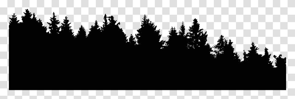 Tree Line Silhouette, Nature, Outdoors, Night, Astronomy Transparent Png