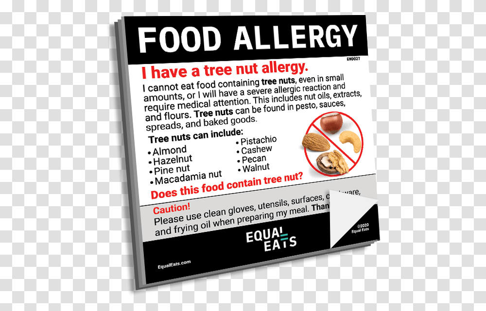 Tree Nut Allergy Sticky Notes Food Allergy, Flyer, Poster, Paper, Advertisement Transparent Png
