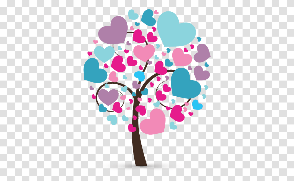 Tree Of Hearts, Purple, Rug, Confetti Transparent Png