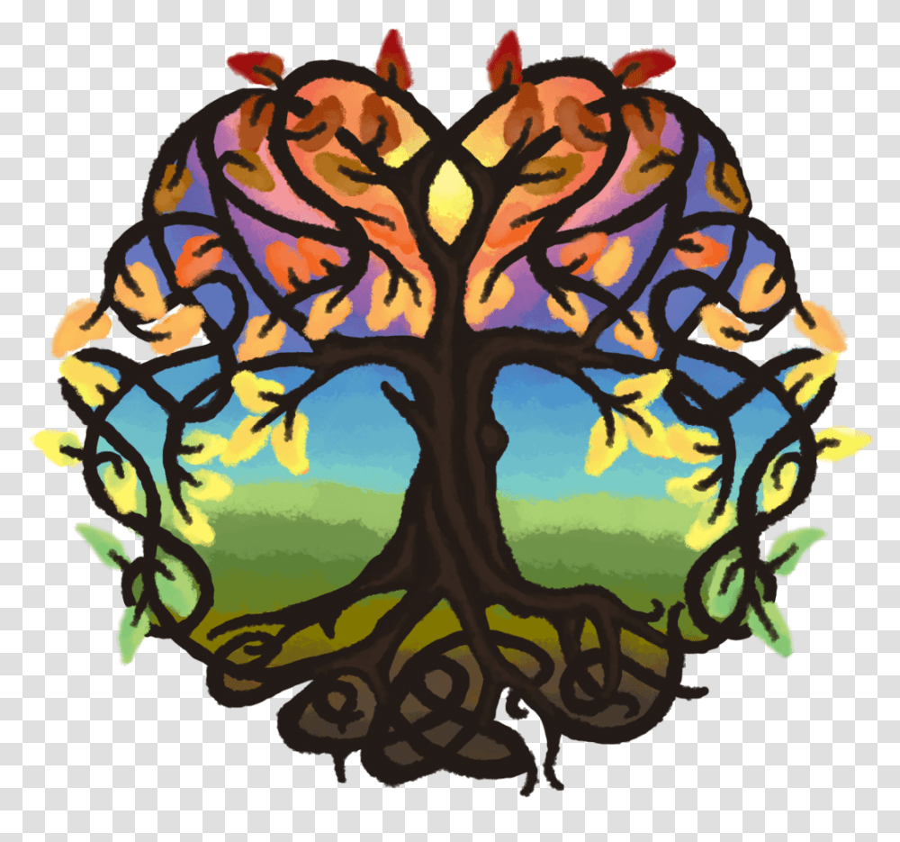 Tree Of Life, Modern Art, Stained Glass Transparent Png