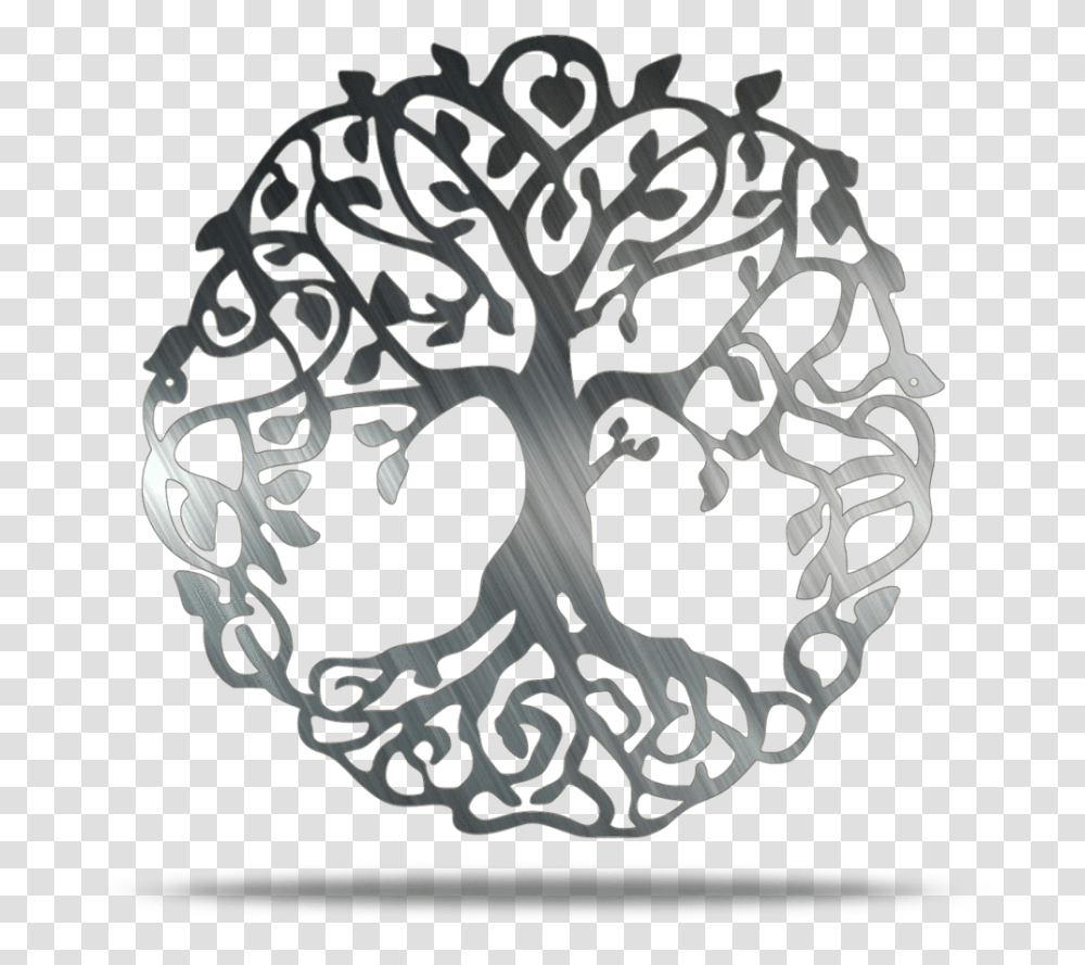 Tree Of Life Metal Wall Art Tree Of Life, Stencil, Plant, Rug Transparent Png