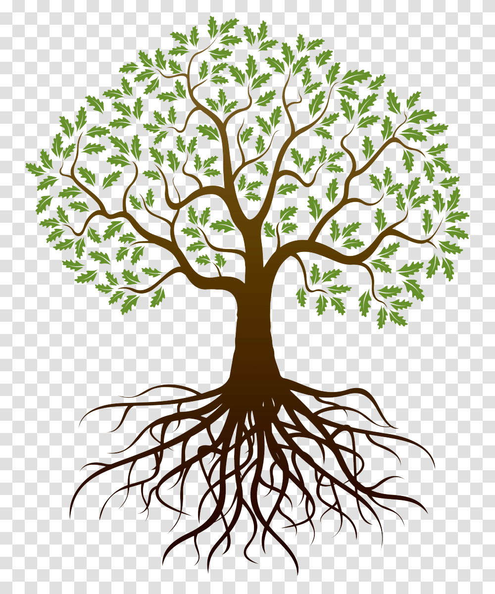 Tree Of Life With Roots Clipart Tree With Roots Clipart Free, Plant, Painting Transparent Png