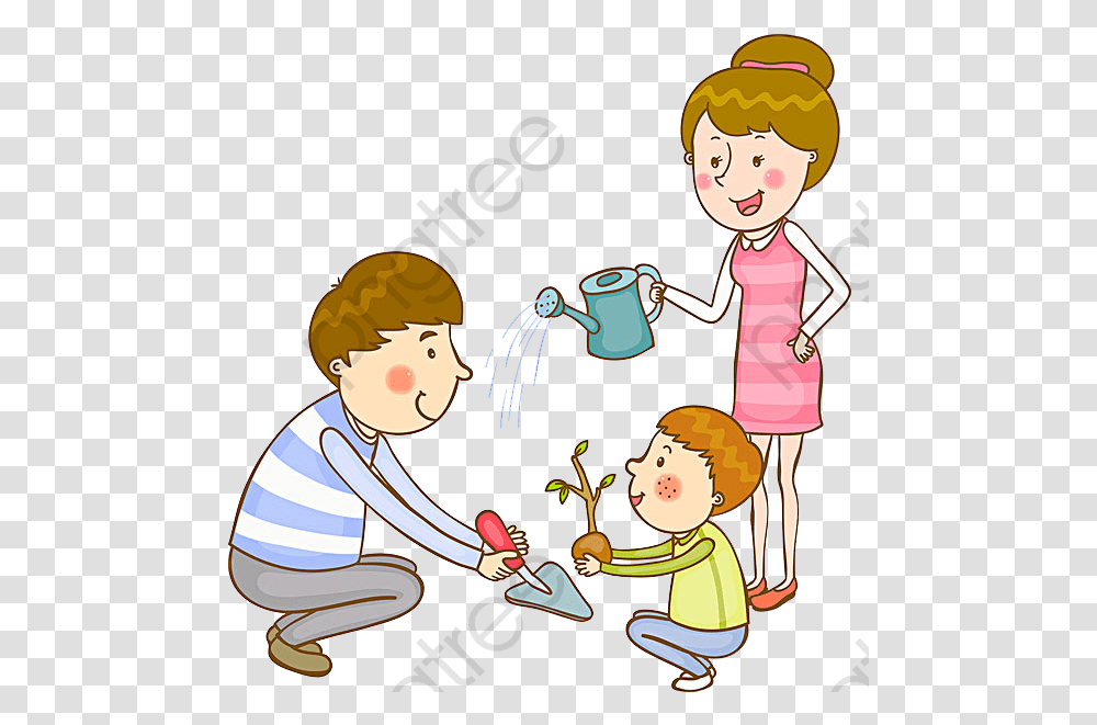 Tree Planting Children Clipart Kids Planting Clipart, Person, Performer, Girl, Female Transparent Png