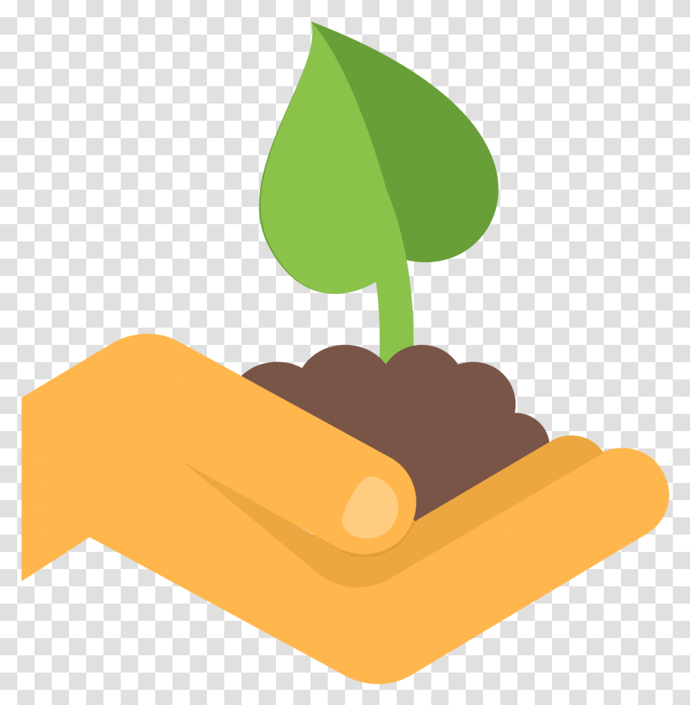 Tree Planting Icon Plant In Hand Logo, Sprout, Text Transparent Png