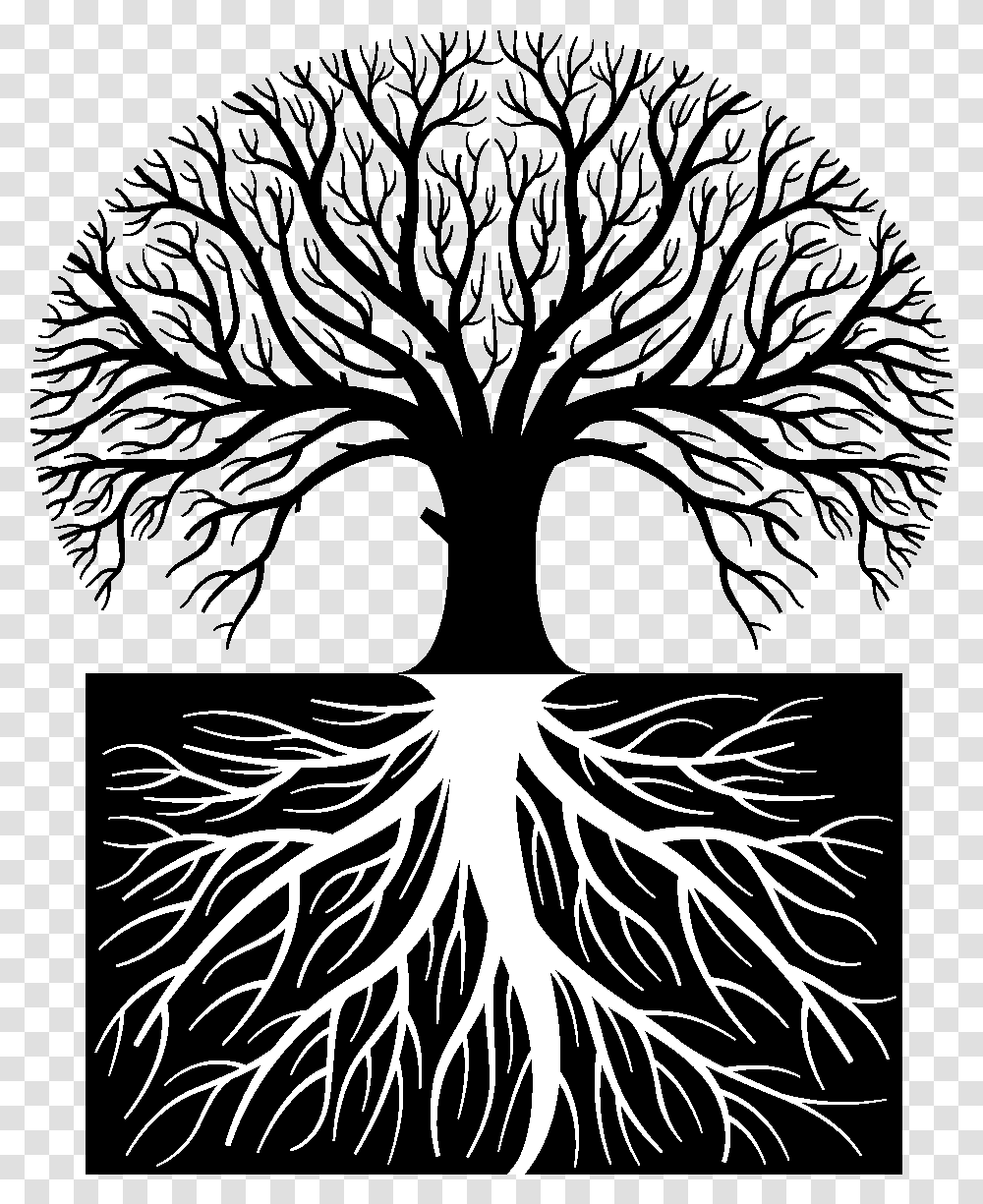 Tree Roots For Kids Silhouette Tree With Roots, Plant, Flower Transparent Png