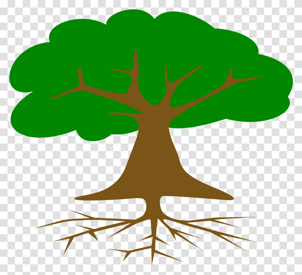 Tree Roots Leaves Cross Free Vector Graphic On Pixabay Parts Of Tree In English, Plant, Poster, Advertisement Transparent Png