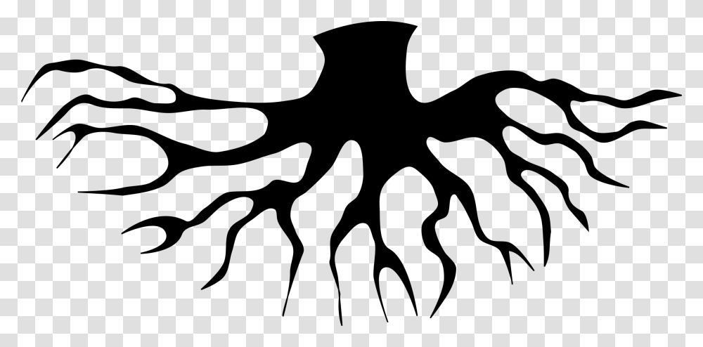 Tree Roots Vector Clipart Image, Gray, World Of Warcraft Transparent Png