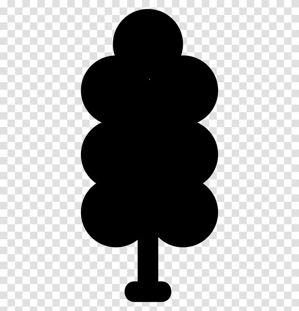 Tree Shape Of Tall Rounded Foliage Carmine, Silhouette, Alphabet Transparent Png