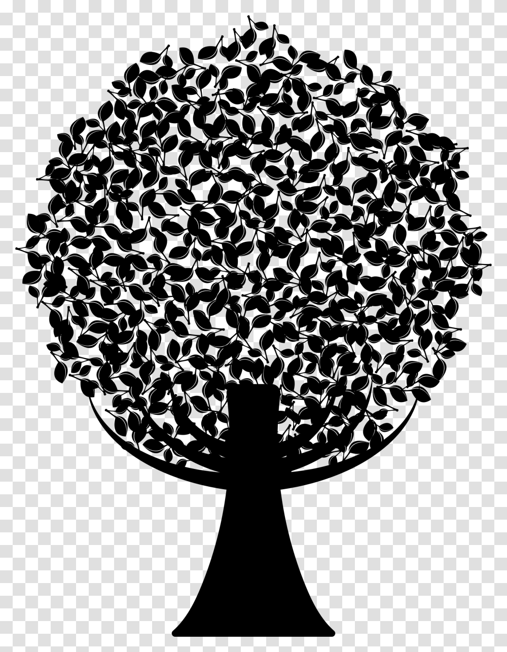 Tree Silhouette Clip Art Arvore Abstrata, Gray, World Of Warcraft Transparent Png