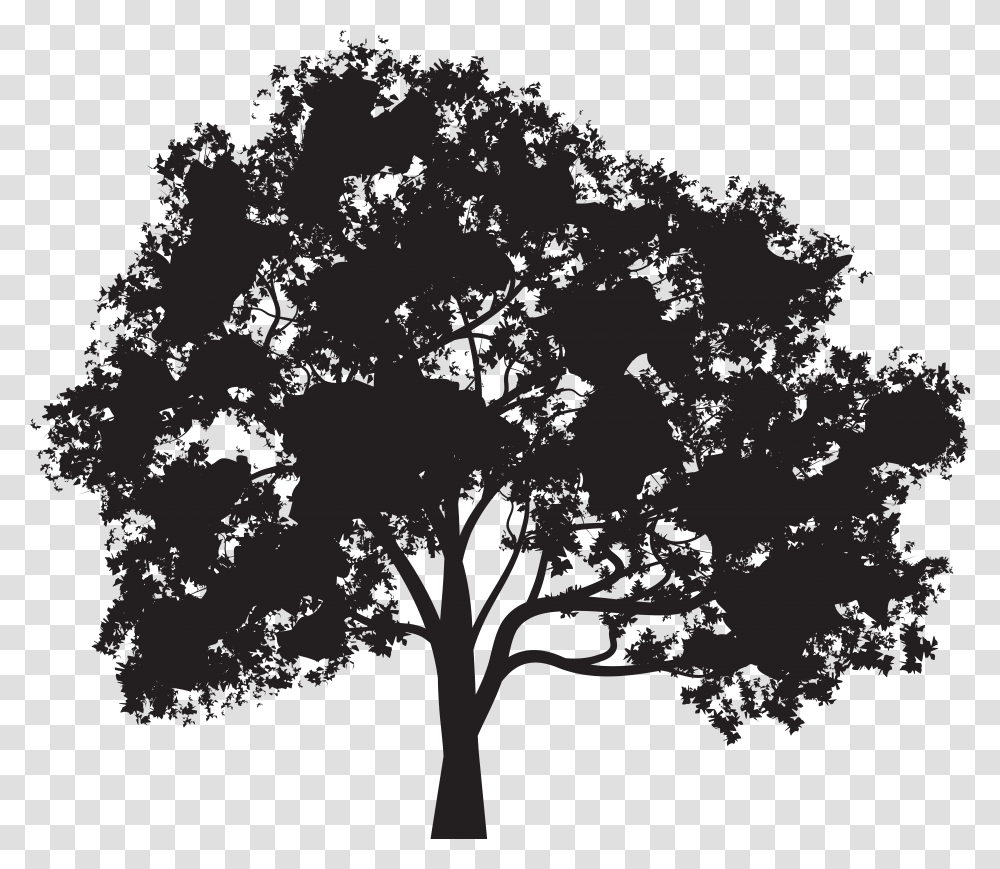Tree Silhouette Clip Art, Plant, Oak, Tree Trunk Transparent Png