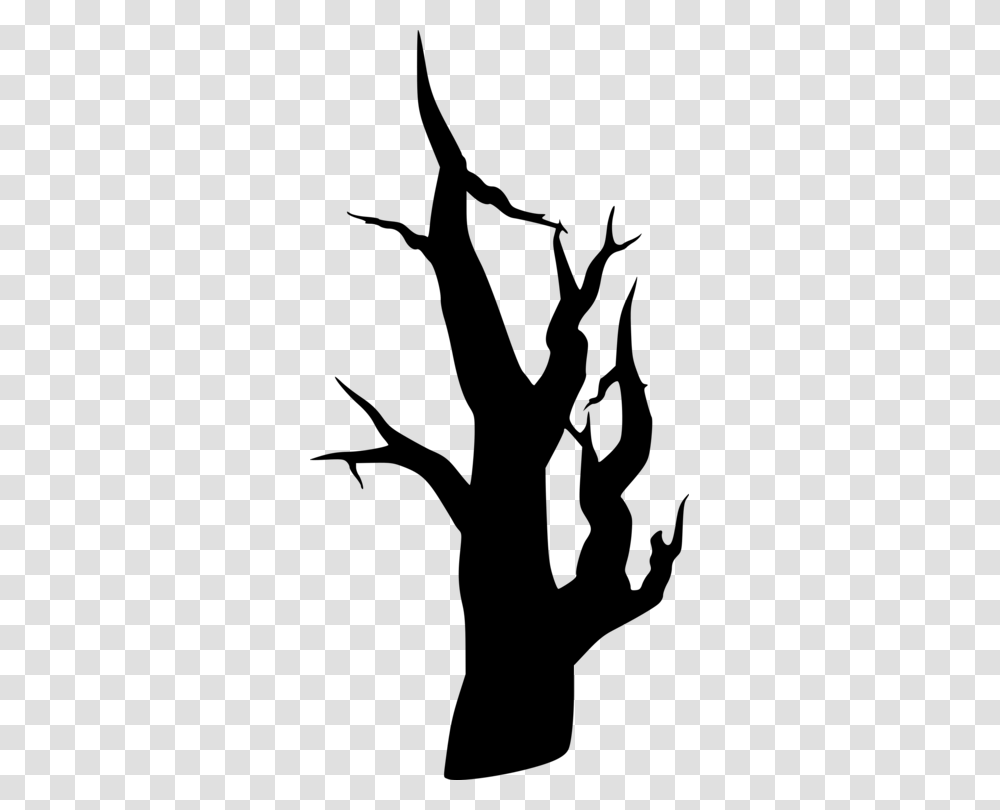 Tree Silhouette Drawing Download Branch, Gray, World Of Warcraft Transparent Png