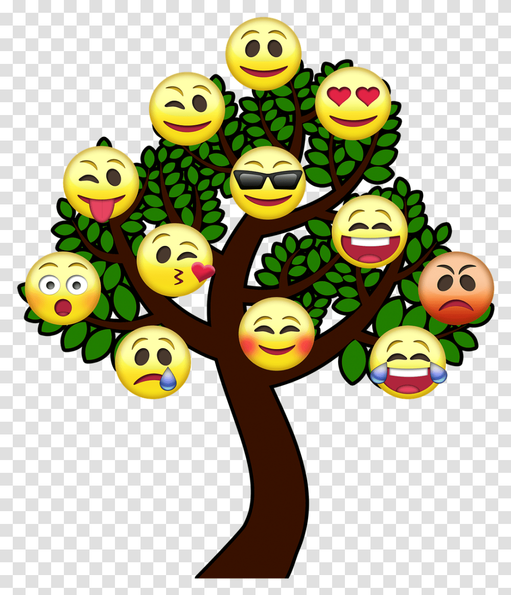 Tree Smiley Tree Of Life Free Photo Life Emoticon, Food, Plant, Egg, Halloween Transparent Png