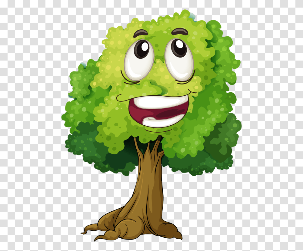 Tree Stock Illustration Clip Art Cartoon Tree Download Cartoon Tree With Face, Plant, Vegetation, Bush, Graphics Transparent Png