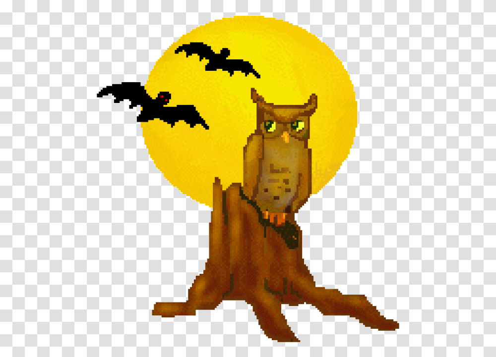 Tree Stump Bats And Moons Free Owls Clip Art Halloween, Silhouette, Astronomy, Sphere, Outer Space Transparent Png
