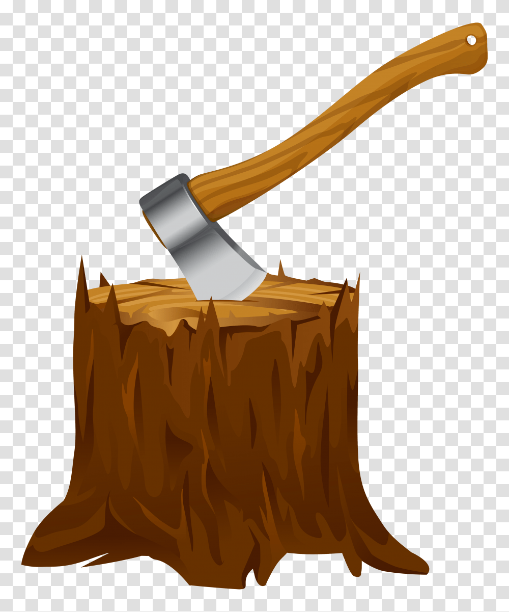 Tree Stump With Axe Clipart Image Axe In Wood Clipart Transparent Png