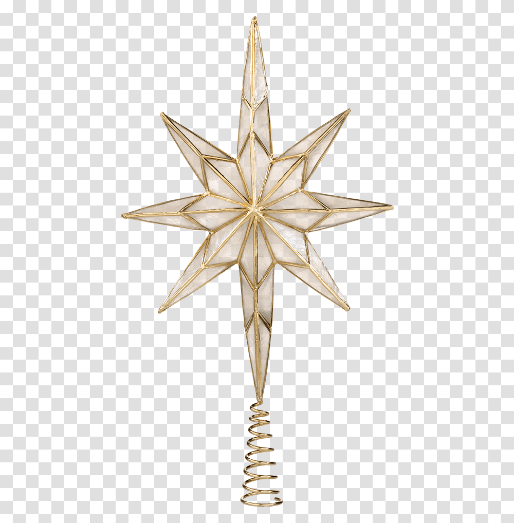 Tree Top 8 Pointed Star Star Of Bethlehem Lighted Christmas Tree Topper, Cross, Star Symbol Transparent Png