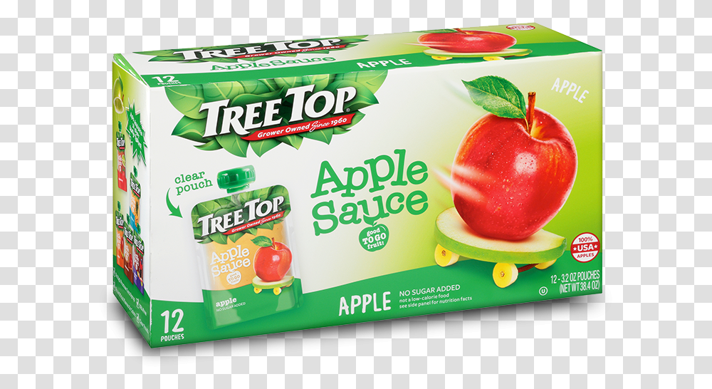 Tree Top No Sugar Added Apple Sauce Pouch 12 Pack Tree Tree Top Applesauce Strawbweet Pouches 12 Pk, Plant, Fruit, Food, Gum Transparent Png